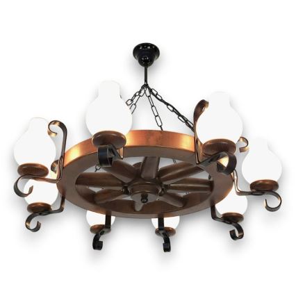 Brilagi - Luster na lancu ROATA 8xE14/40W/230V bukva/orah