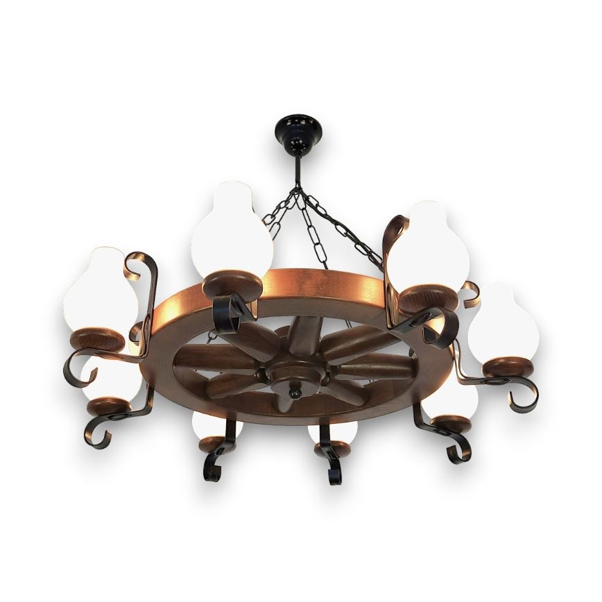 Brilagi - Luster na lancu ROATA 8xE14/40W/230V bukva/orah