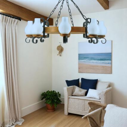 Brilagi - Luster na lancu ROATA 8xE14/40W/230V promjer 70 cm bukva