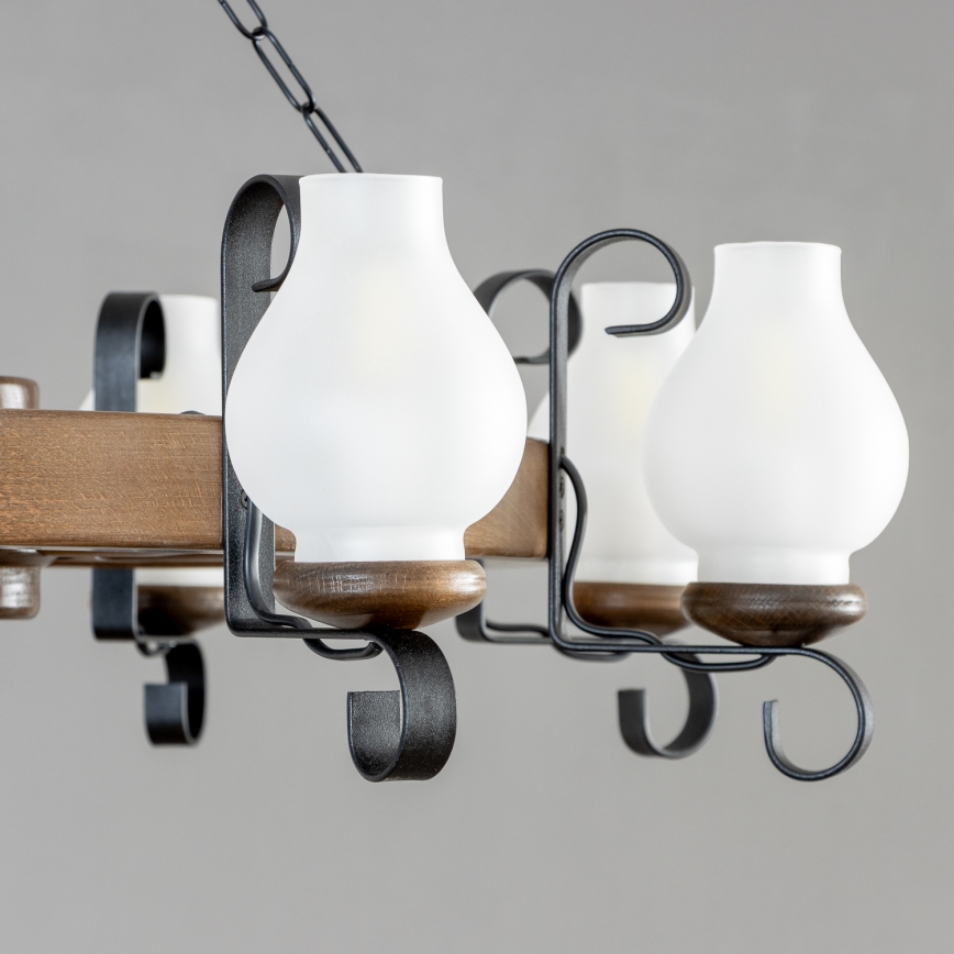 Brilagi - Luster na lancu ROATA 8xE14/40W/230V, promjer 70 cm, bukva/orah