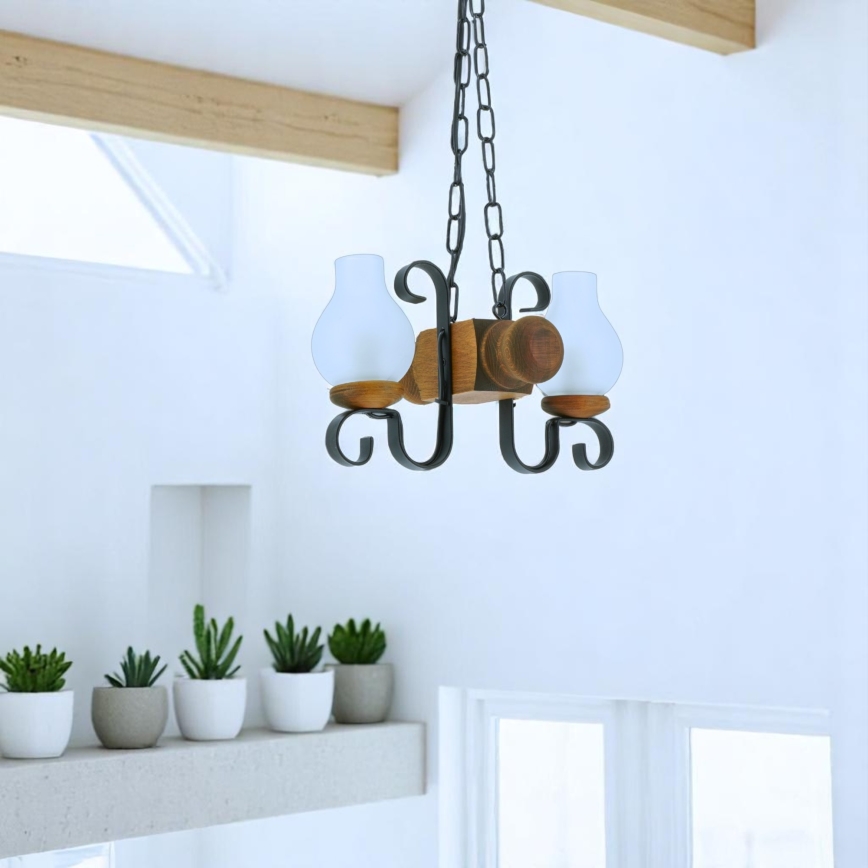 Brilagi - Luster na lancu RUSTIC 2xE14/40W/230V bukva