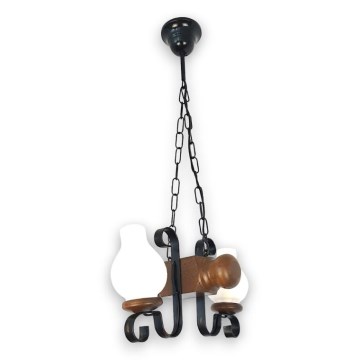 Brilagi - Luster na lancu RUSTIC 2xE14/40W/230V bukva/orah