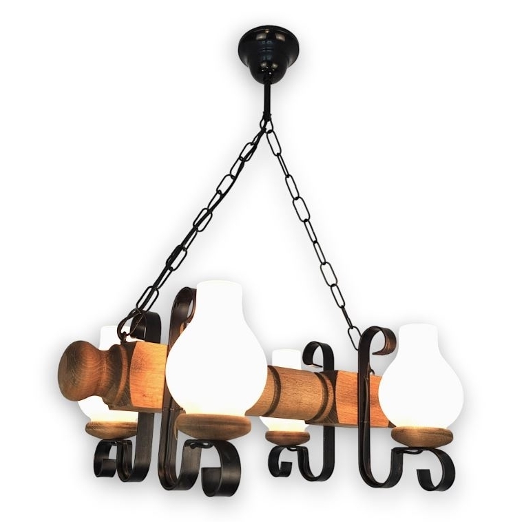Brilagi - Luster na lancu RUSTIC 4xE14/40W/230V bukva