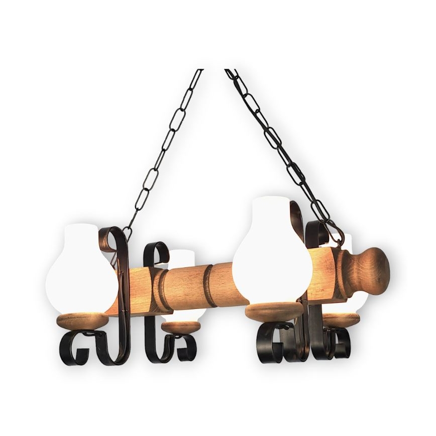 Brilagi - Luster na lancu RUSTIC 4xE14/40W/230V bukva