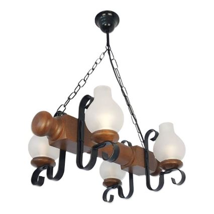 Brilagi - Luster na lancu RUSTIC 4xE14/40W/230V bukva/orah