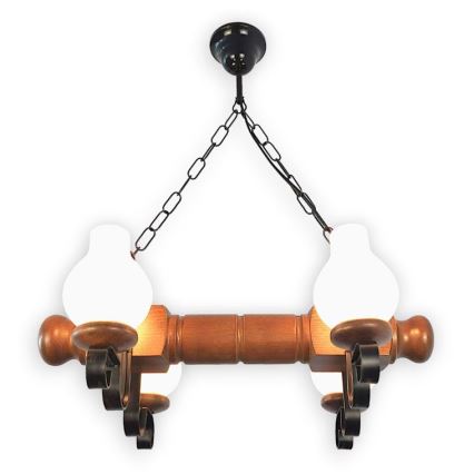 Brilagi - Luster na lancu RUSTIC 4xE14/40W/230V bukva/orah