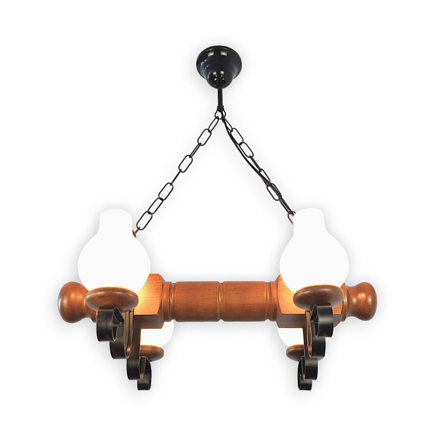 Brilagi - Luster na lancu RUSTIC 4xE14/40W/230V bukva/orah