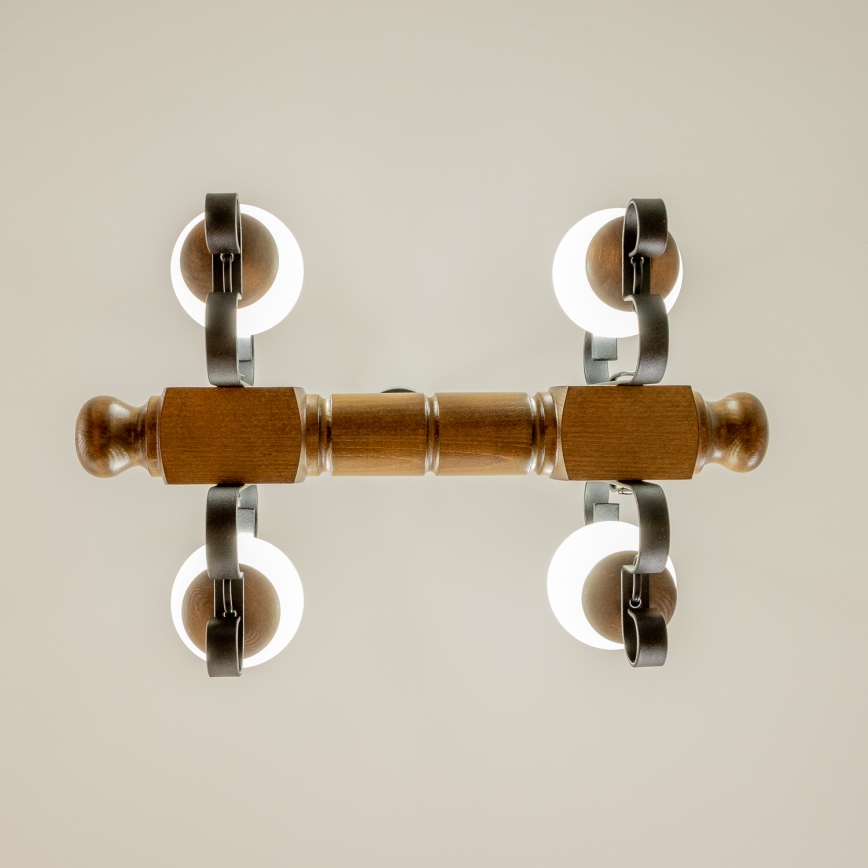 Brilagi - Luster na lancu RUSTIC 4xE14/40W/230V bukva/orah