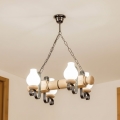 Brilagi - Luster na lancu RUSTIC 4xE14/40W/230V hrast