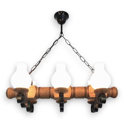 Brilagi - Luster na lancu RUSTIC 6xE14/40W/230V bukva