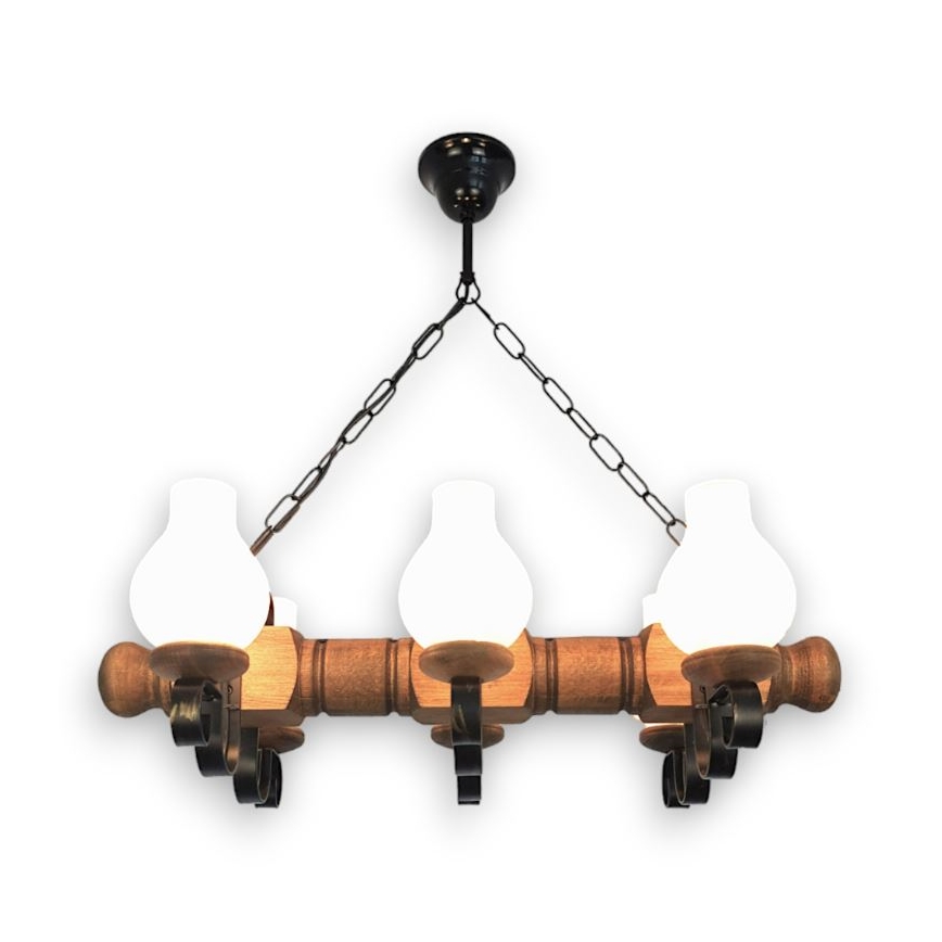 Brilagi - Luster na lancu RUSTIC 6xE14/40W/230V bukva