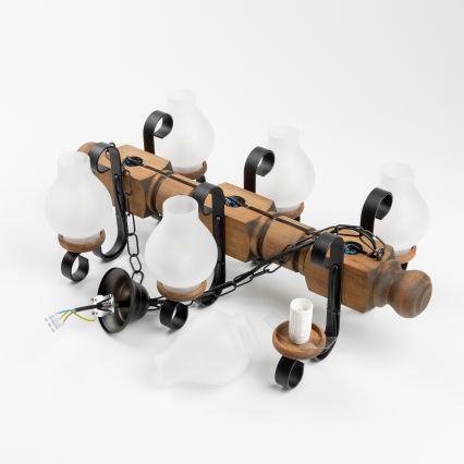 Brilagi - Luster na lancu RUSTIC 6xE14/40W/230V bukva