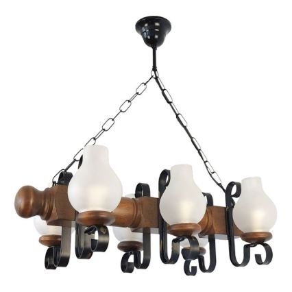 Brilagi - Luster na lancu RUSTIC 6xE14/40W/230V bukva/orah