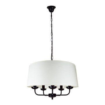 Brilagi - Luster na lancu SYLVANO 5xE14/40W/230V crna-kremasta