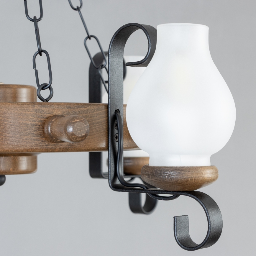 Brilagi - Luster na lancu TIMONA 4xE14/40W/230V Ø 50 cm bukva/orah