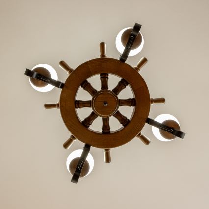 Brilagi - Luster na lancu TIMONA 4xE14/40W/230V Ø 50 cm bukva/orah