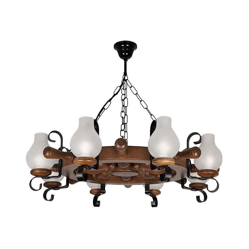 Brilagi - Luster na lancu TIMONA 8xE14/40W/230V bukva/orah