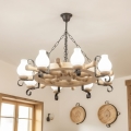 Brilagi - Luster na lancu TIMONA 8xE14/40W/230V hrast
