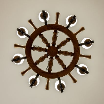 Brilagi - Luster na lancu TIMONA 8xE14/40W/230V Ø 70 cm buk/orah