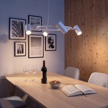 BRILAGI - Luster na lanku SELE 4xGU10/30W/230V bijela