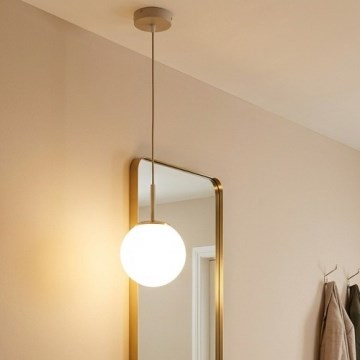 Brilagi - Luster na sajli 1xE27/60W/230V bež/zlatna