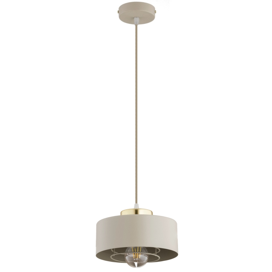Brilagi - Luster na sajli 1xE27/60W/230V Ø 20 cm bež/zlatna