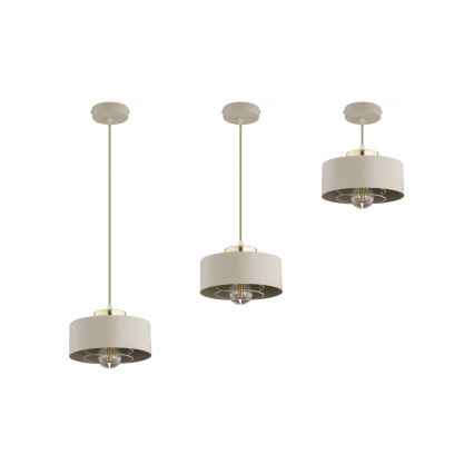 Brilagi - Luster na sajli 1xE27/60W/230V Ø 20 cm bež/zlatna