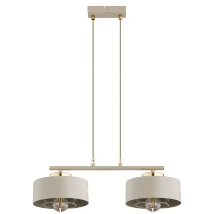 Brilagi - Luster na sajli 2xE27/60W/230V bež/zlatna