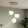 Brilagi - Luster na sajli 3xE27/60W/230V bež/zlatna