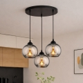 Brilagi - Luster na sajli 3xE27/60W/230V crna/dimno siva