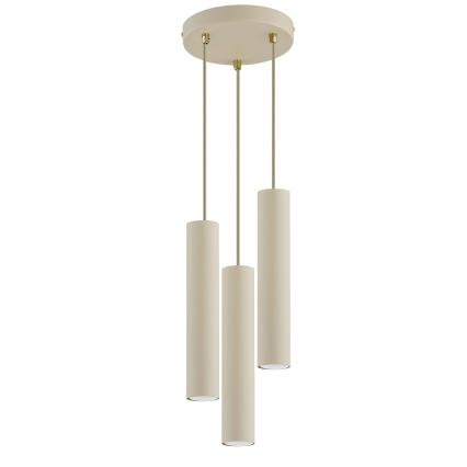 Brilagi - Luster na sajli 3xGU10/15W/230V bež/zlatna