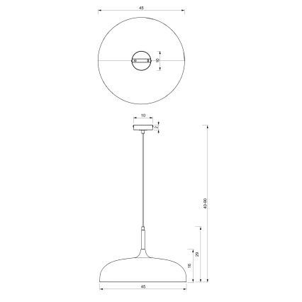 Brilagi - Luster na sajli ABRAHAM 1xE27/60W/230V pr. 45 cm bež