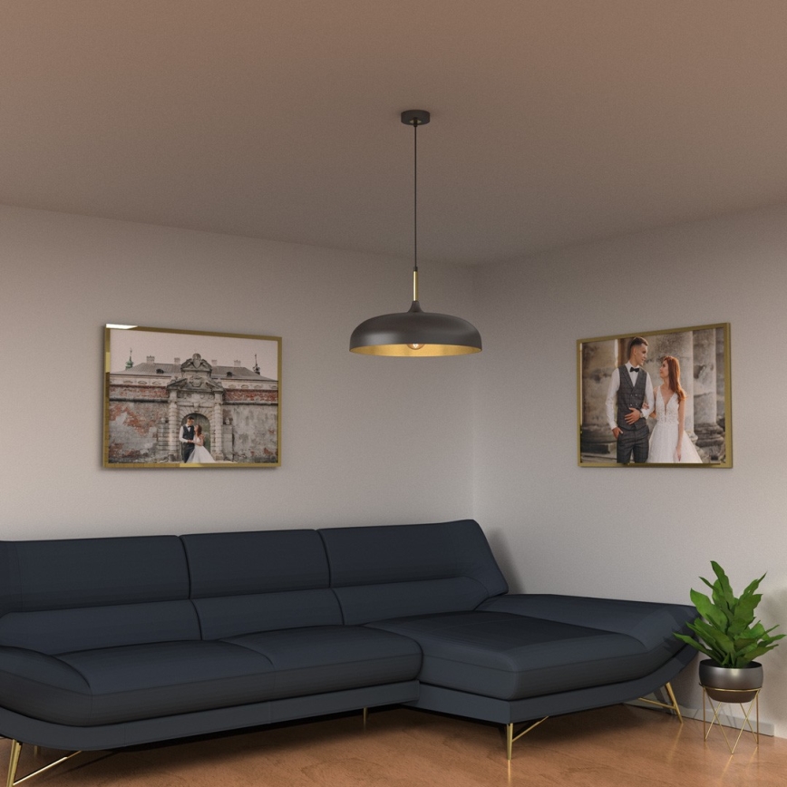 Brilagi - Luster na sajli ABRAHAM 1xE27/60W/230V pr. 45 cm crna