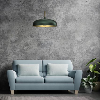 Brilagi - Luster na sajli ABRAHAM 1xE27/60W/230V pr. 45 cm zelena