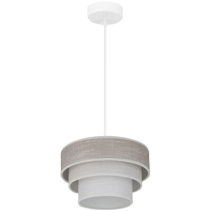 Brilagi - Luster na sajli ALASKA LUNETA 1xE27/15W/230V pr. 25 cm siva/krem
