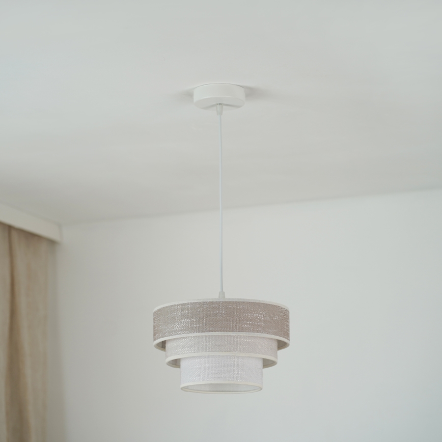 Brilagi - Luster na sajli ALASKA LUNETA 1xE27/15W/230V pr. 25 cm siva/krem