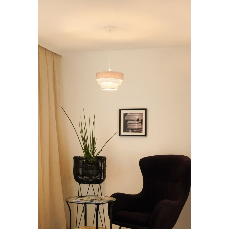 Brilagi - Luster na sajli ALASKA LUNETA 1xE27/15W/230V pr. 25 cm siva/krem
