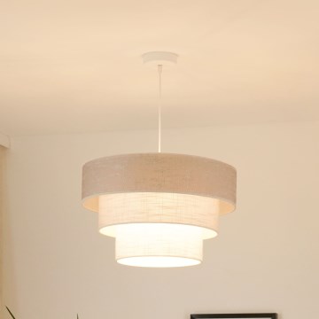Brilagi - Luster na sajli ALASKA LUNETA 1xE27/15W/230V pr. 45 cm siva/krem