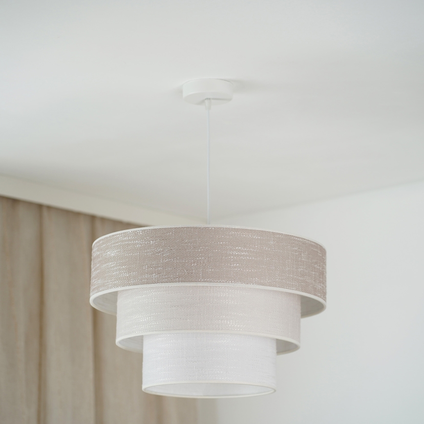 Brilagi - Luster na sajli ALASKA LUNETA 1xE27/15W/230V pr. 45 cm siva/krem