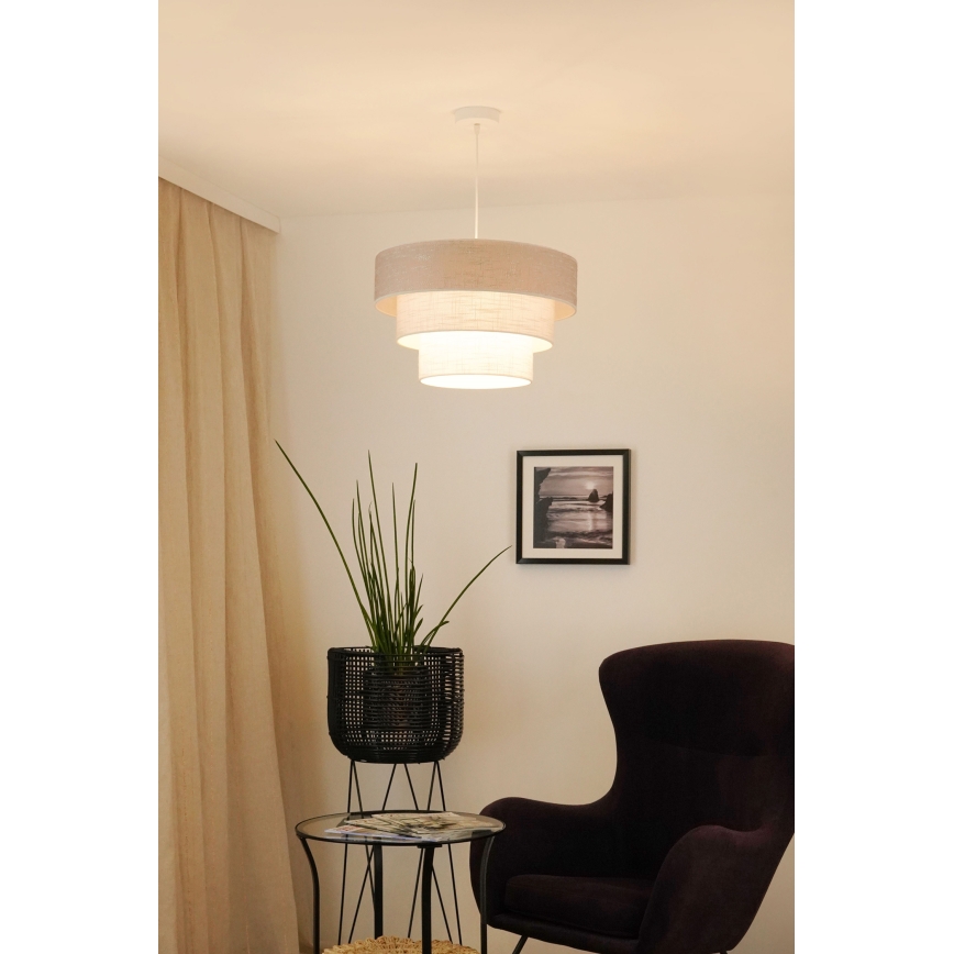 Brilagi - Luster na sajli ALASKA LUNETA 1xE27/15W/230V pr. 45 cm siva/krem