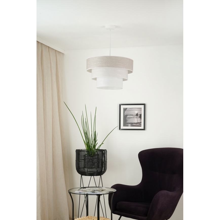 Brilagi - Luster na sajli ALASKA LUNETA 1xE27/15W/230V pr. 45 cm siva/krem