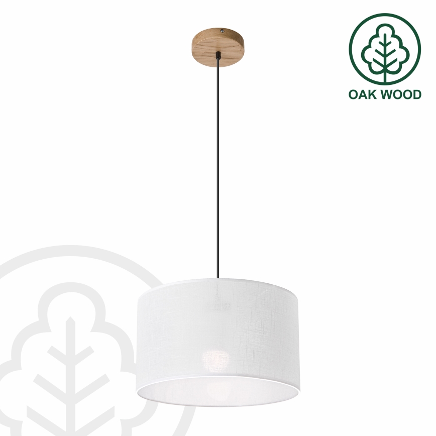 Brilagi - Luster na sajli ANTHONY 1xE27/60W/230V hrast/bijela