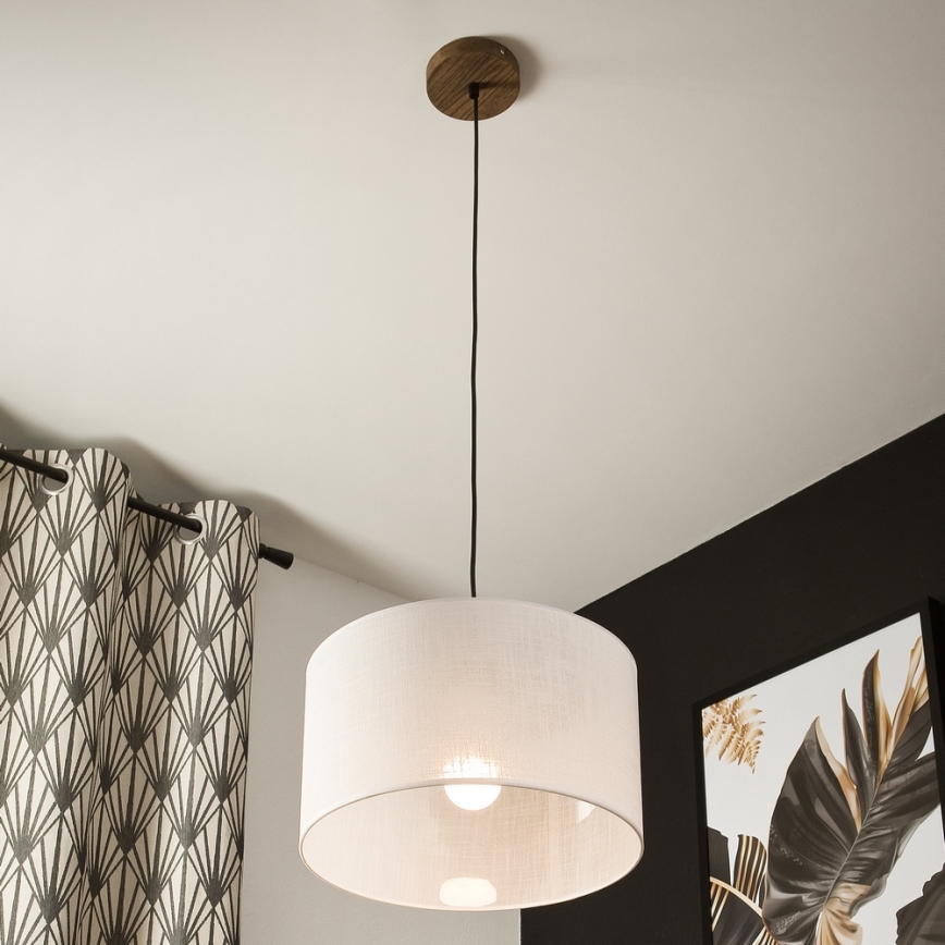 Brilagi - Luster na sajli ANTHONY 1xE27/60W/230V hrast/bijela