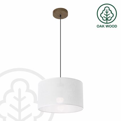 Brilagi - Luster na sajli ANTHONY 1xE27/60W/230V hrast/bijela