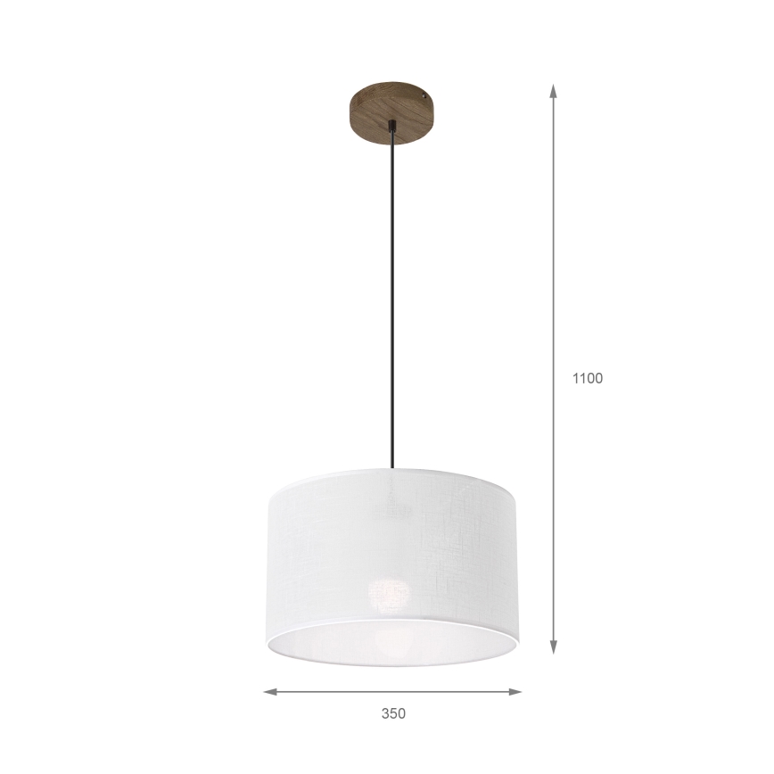 Brilagi - Luster na sajli ANTHONY 1xE27/60W/230V hrast/bijela