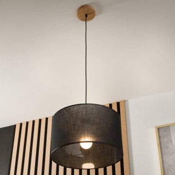 Brilagi - Luster na sajli ANTHONY 1xE27/60W/230V hrast/crna
