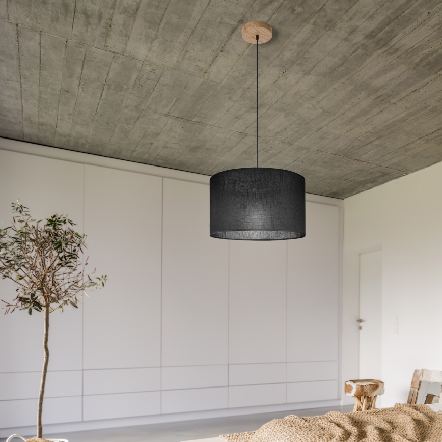 Brilagi - Luster na sajli ANTHONY 1xE27/60W/230V hrast/crna