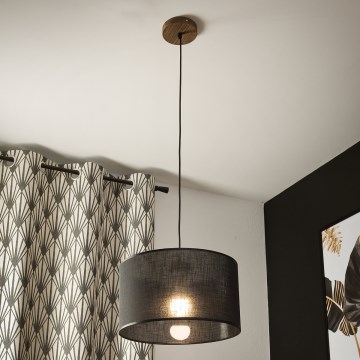 Brilagi - Luster na sajli ANTHONY 1xE27/60W/230V hrast/crna