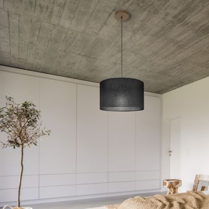 Brilagi - Luster na sajli ANTHONY 1xE27/60W/230V hrast/crna