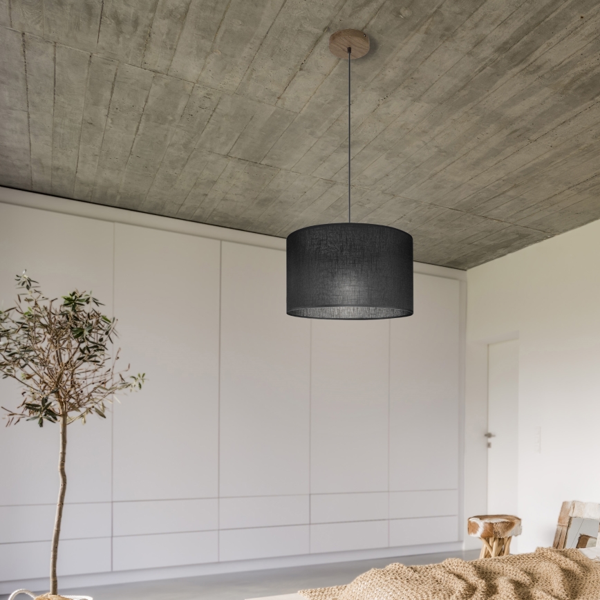 Brilagi - Luster na sajli ANTHONY 1xE27/60W/230V hrast/crna